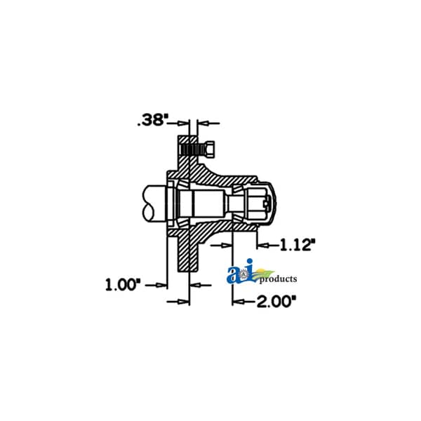 Hub & Spindle Assy. (4 Bolt) 8" x8" x6"